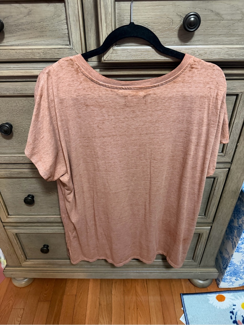 Lane Bryant Short Sleeve V-Neck Tee in Dusty Peach - Picture 2 of 3